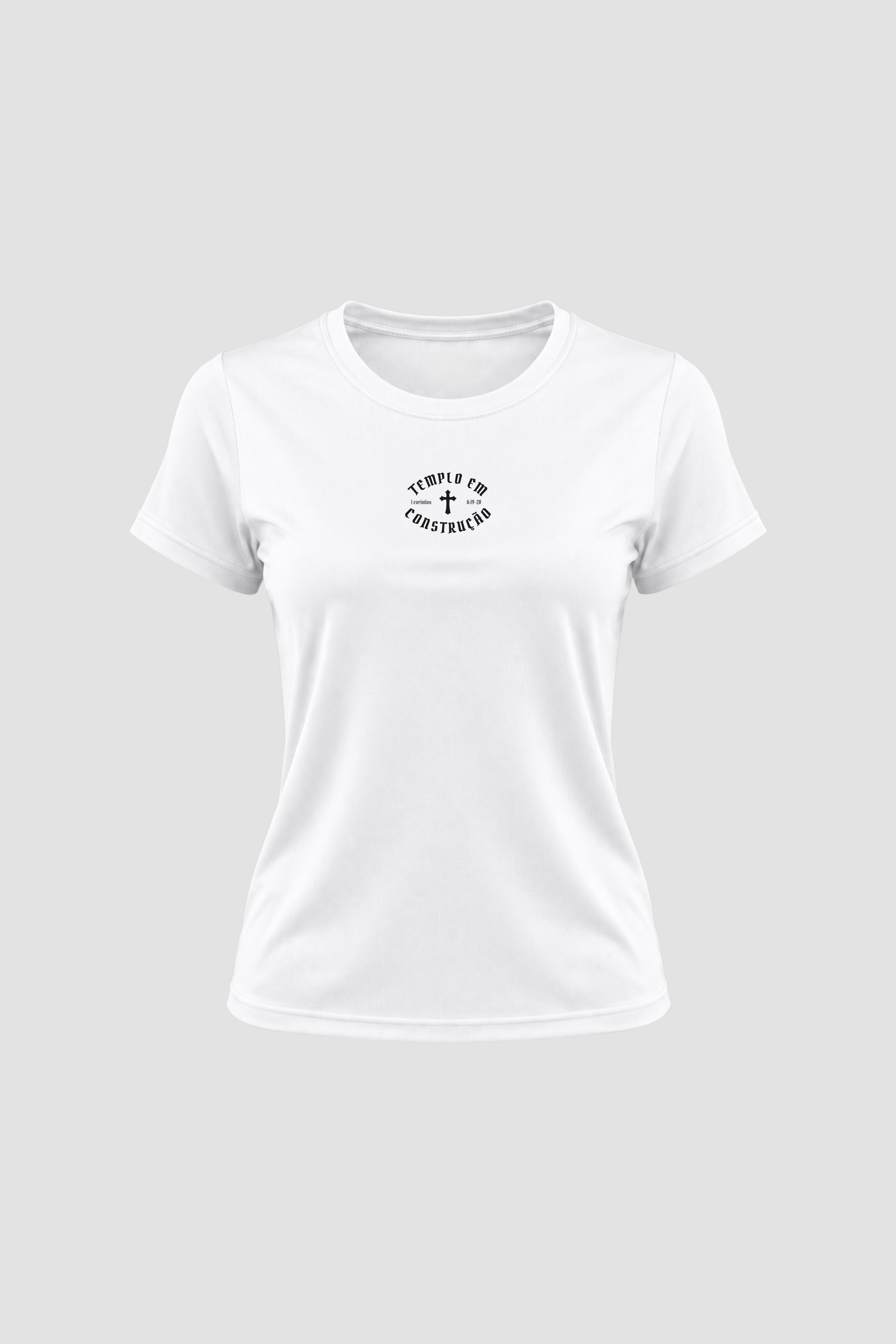 Camiseta Dry Fit Feminina - Branco - Templo em Construção