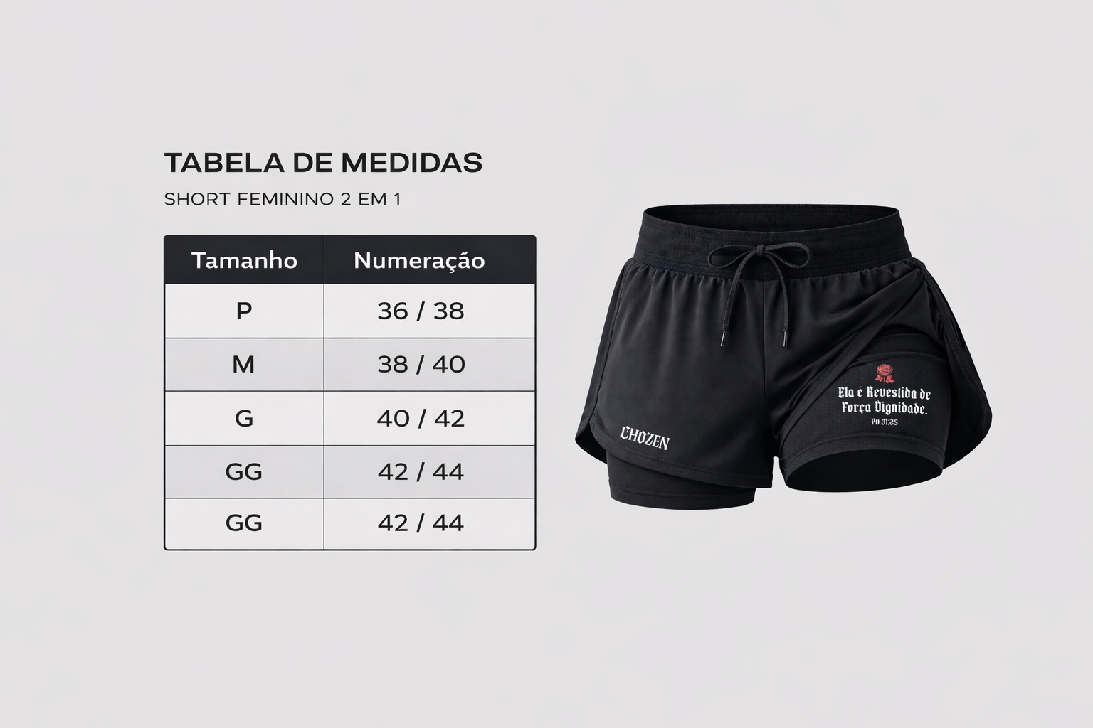 Short Feminino 2 em 1 - True Love