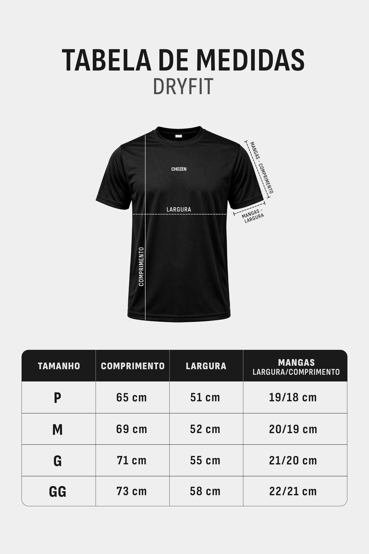 Camiseta Dry Fit - Branco - Basic