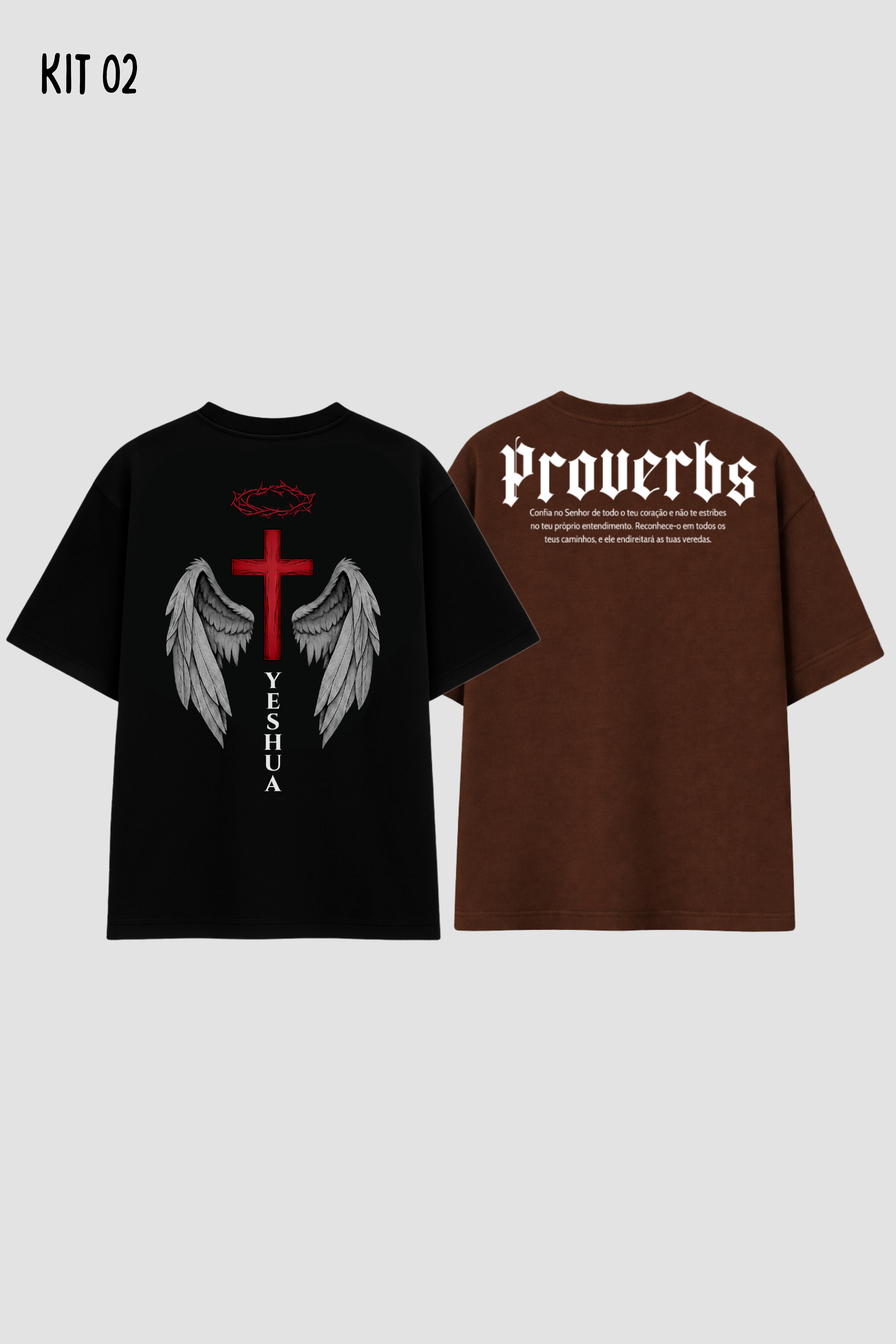 Kit 2 Camisetas Oversized Cristãs Unissex CHOZEN Must-Have 02