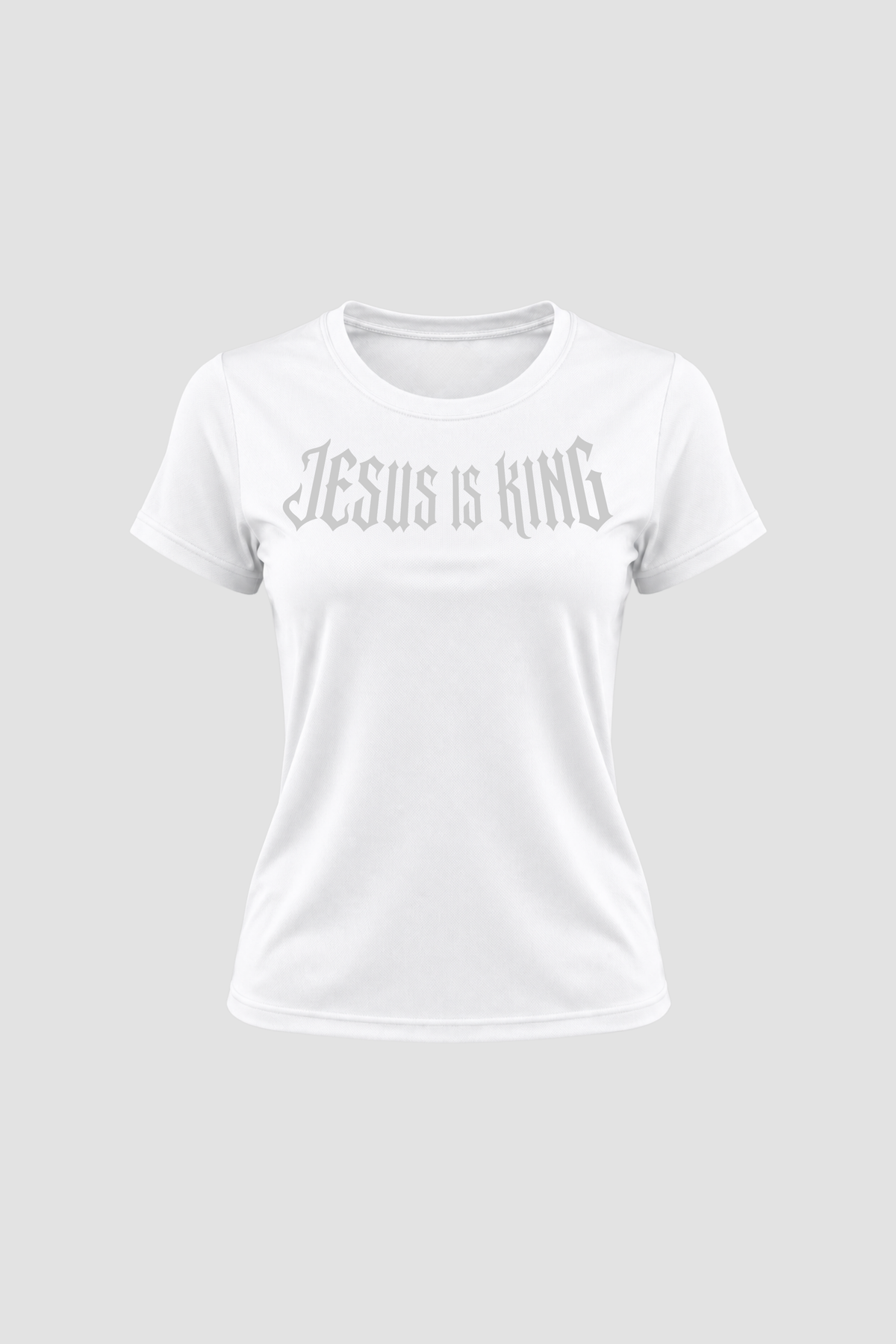 Camiseta Dry Fit Feminina - Branco - Jesus is King