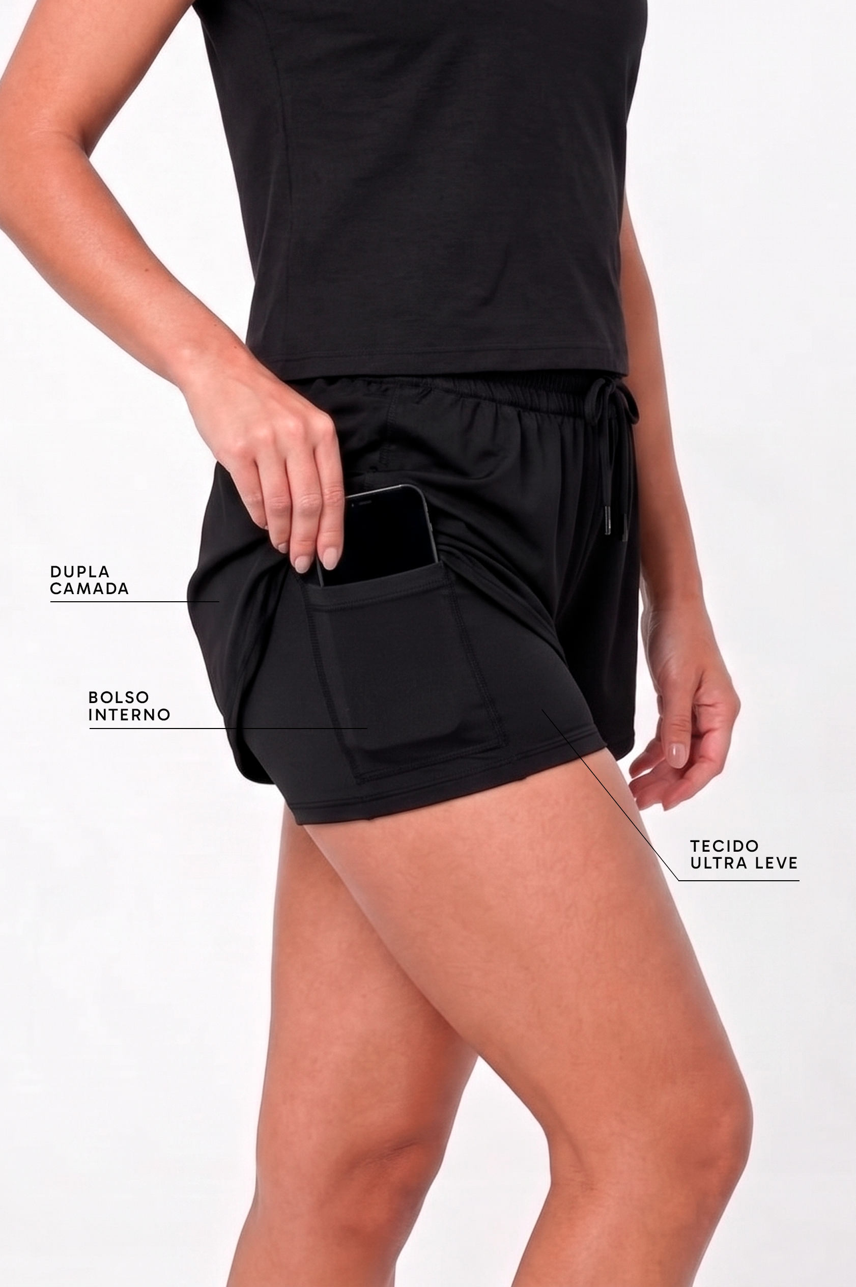 Short Feminino 2 em 1 - Filipenses