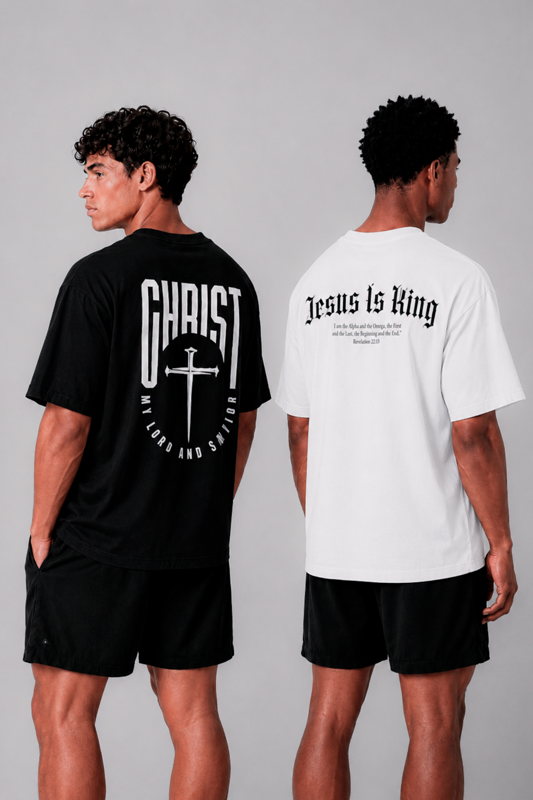 Kit 2 Camisetas Oversized Cristãs Unissex CHOZEN Must-Have 02